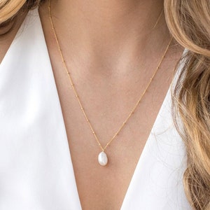 Barock Perlenkette • Perlenkette • Perlenschmuck • Geschenk für Frauen • Gold Filled Halskette • Braut Halskette • Minimalistischer Schmuck