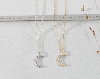 Moon Phase Necklace • Moon Necklace • Cluster Necklace • Diamond Necklace • Moon Choker • Moon Jewelry • Christmas Gifts