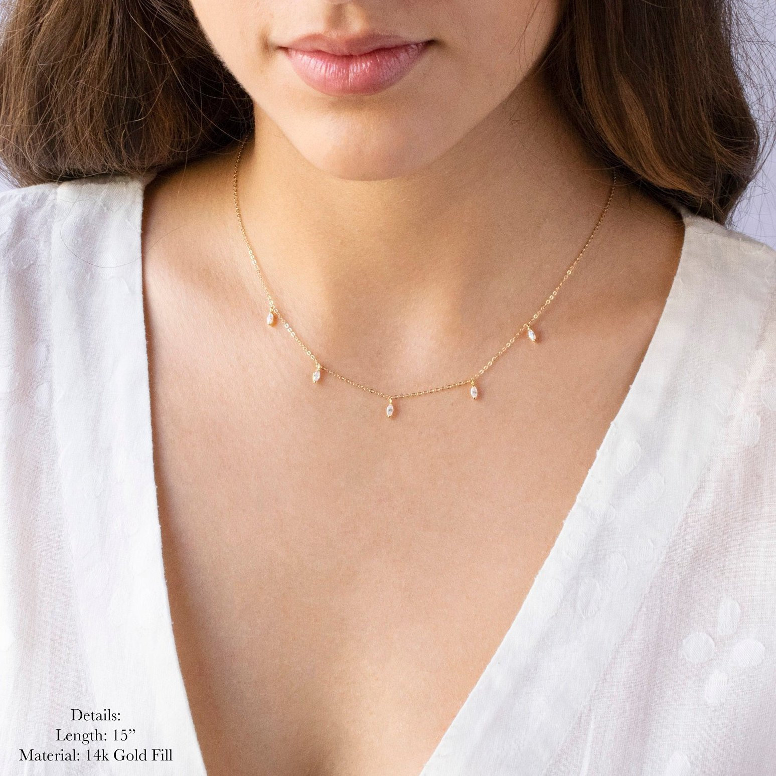 Station Necklace Diamond Necklace 