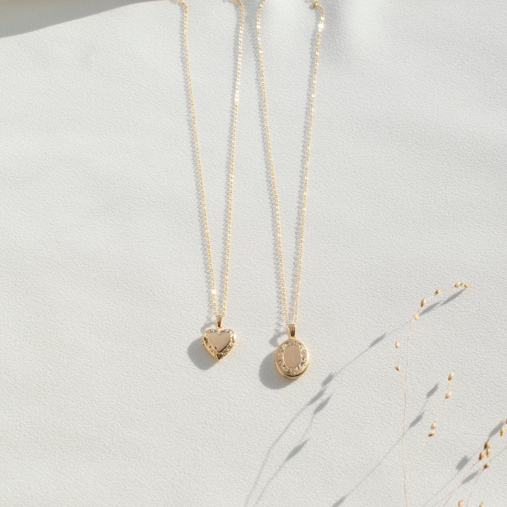 Engraved Locket Necklace • Heart Locket • Gold Locket • Personalized Jewelry • Personalized Gifts • Christmas Gifts • Necklaces for Women