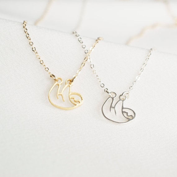 Etsy sloth necklace deals