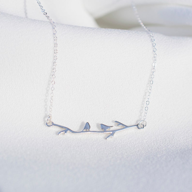 Bird Necklace Bar Necklace Anniversary Gift Wife Gift Girlfriend Gift Best Friend Gift Sister Gift Nature Necklace image 10