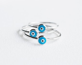Evil Eye Ring • Eye Ring • Evil Eye Jewelry • Eye Ring • Evil Eye • Statement Ring • Stacking Ring • Sterling Silver Ring • Christmas Gifts