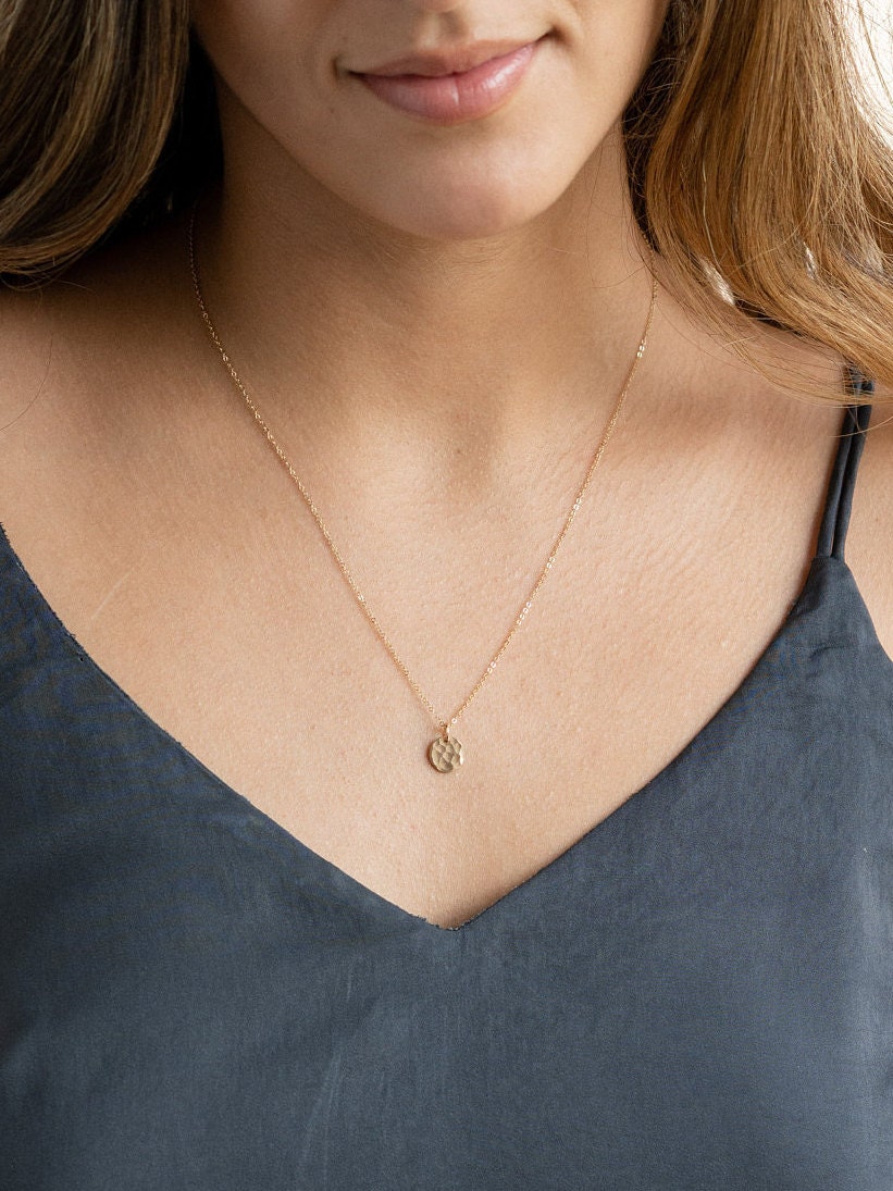 Gold Coin Necklace Layered Necklace Gold Filled Necklace Etsy