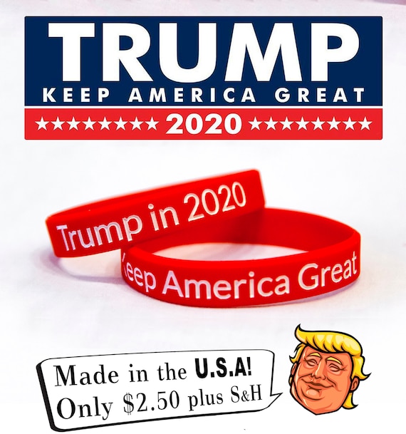 Donald Trump President 2020 MAGA Make America Great Again bracelet