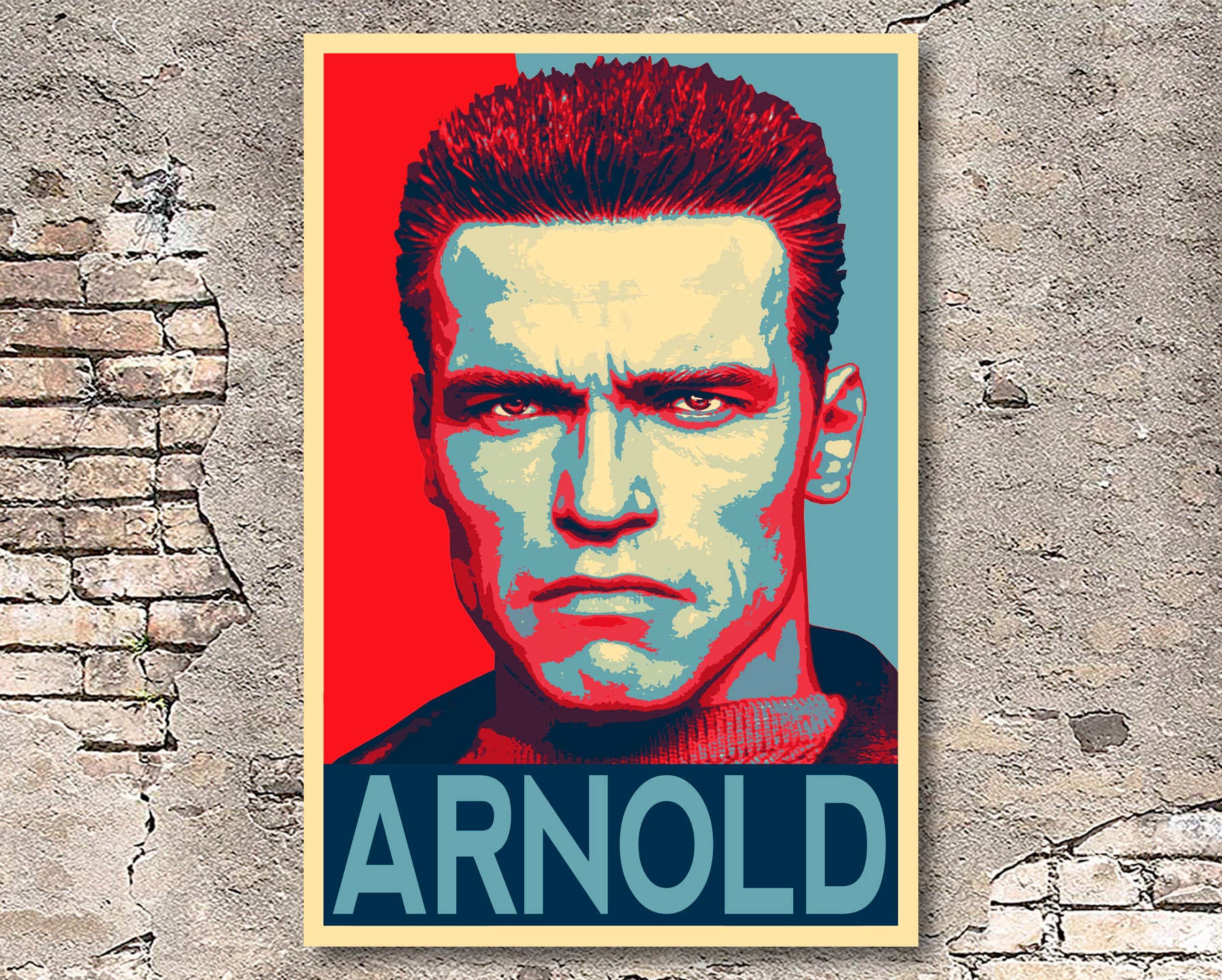 Arnold Schwarzenegger Terminator Pop Art Illustration | Etsy