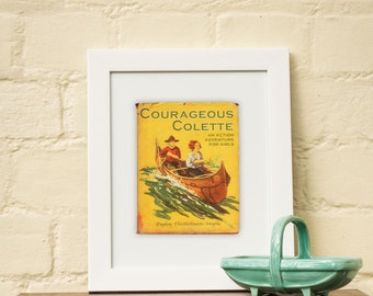 Art, graphic, personalised, print, gifts for her, vintage, book, print, canoeing, canoe
