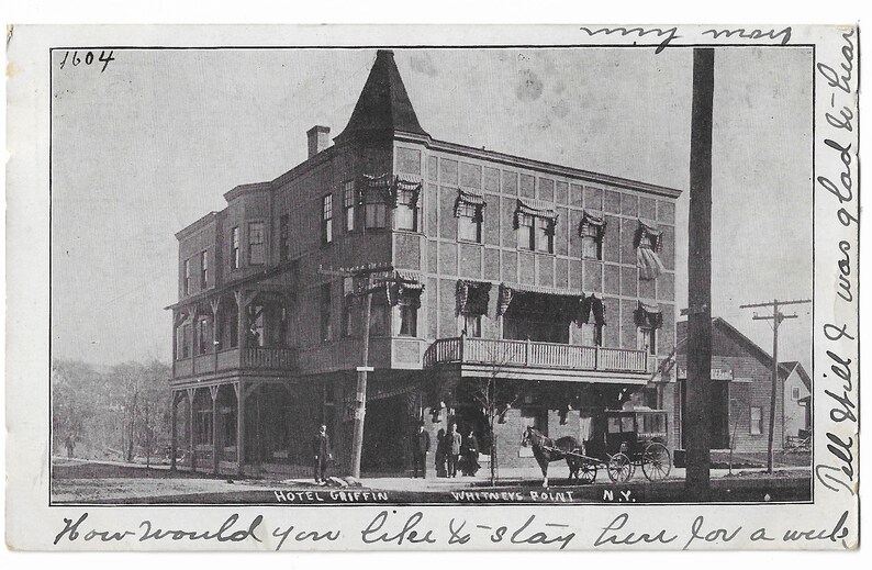 Whitney Point New York antike 1908 postal gebrauchte Etsy