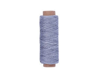 Light Grey Leather Sewing Flat Wax Thread, 1mm, 164 ft / 50m