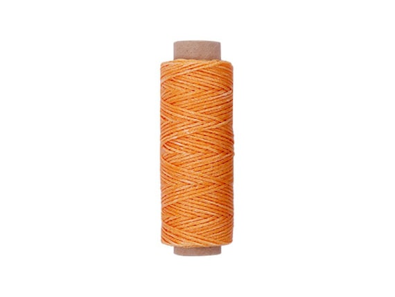 Gold Yellow Leather Sewing Flat Wax Thread, 1mm, 164 Ft / 50m 