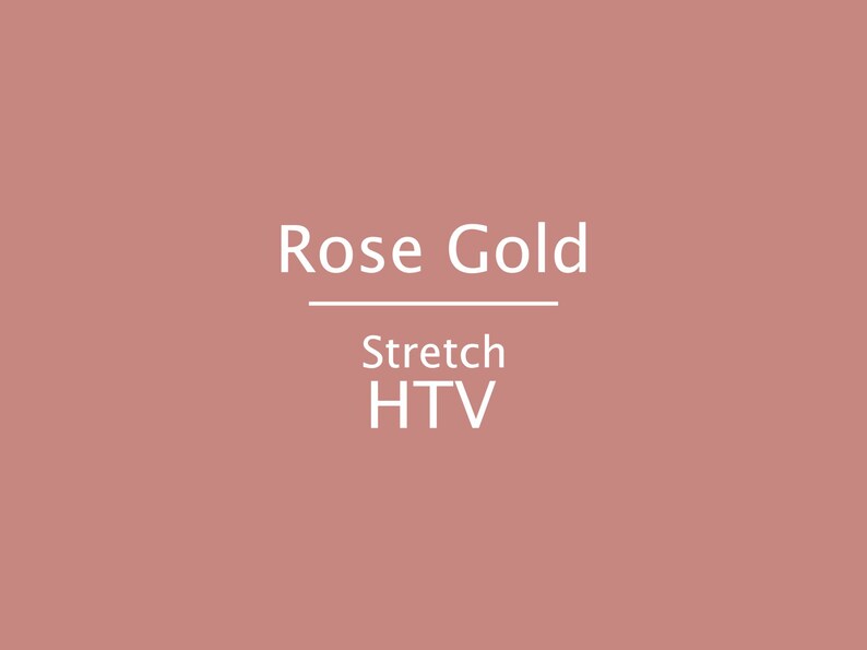 Rose Gold Stretch Heat Transfer Vinyl HTV Etsy