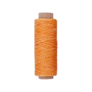 Gold Yellow Leather Sewing Flat Wax Thread, 1mm, 164 ft / 50m