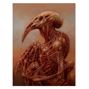 ATROPHIA art print 9x12, 11x14 dark surreal digital painting original art