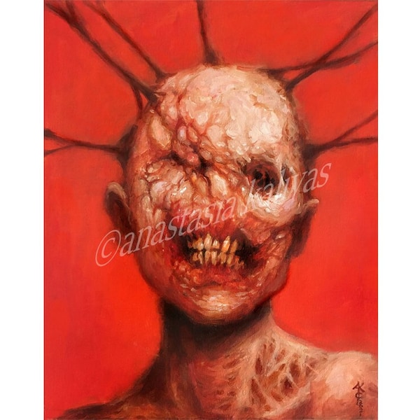 Membrane art print 8x10, 11x14 oil painting dark horror art