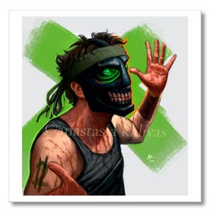 PLAYER 2 art print 8x8, 10x10 / Horror slasher / Fan art