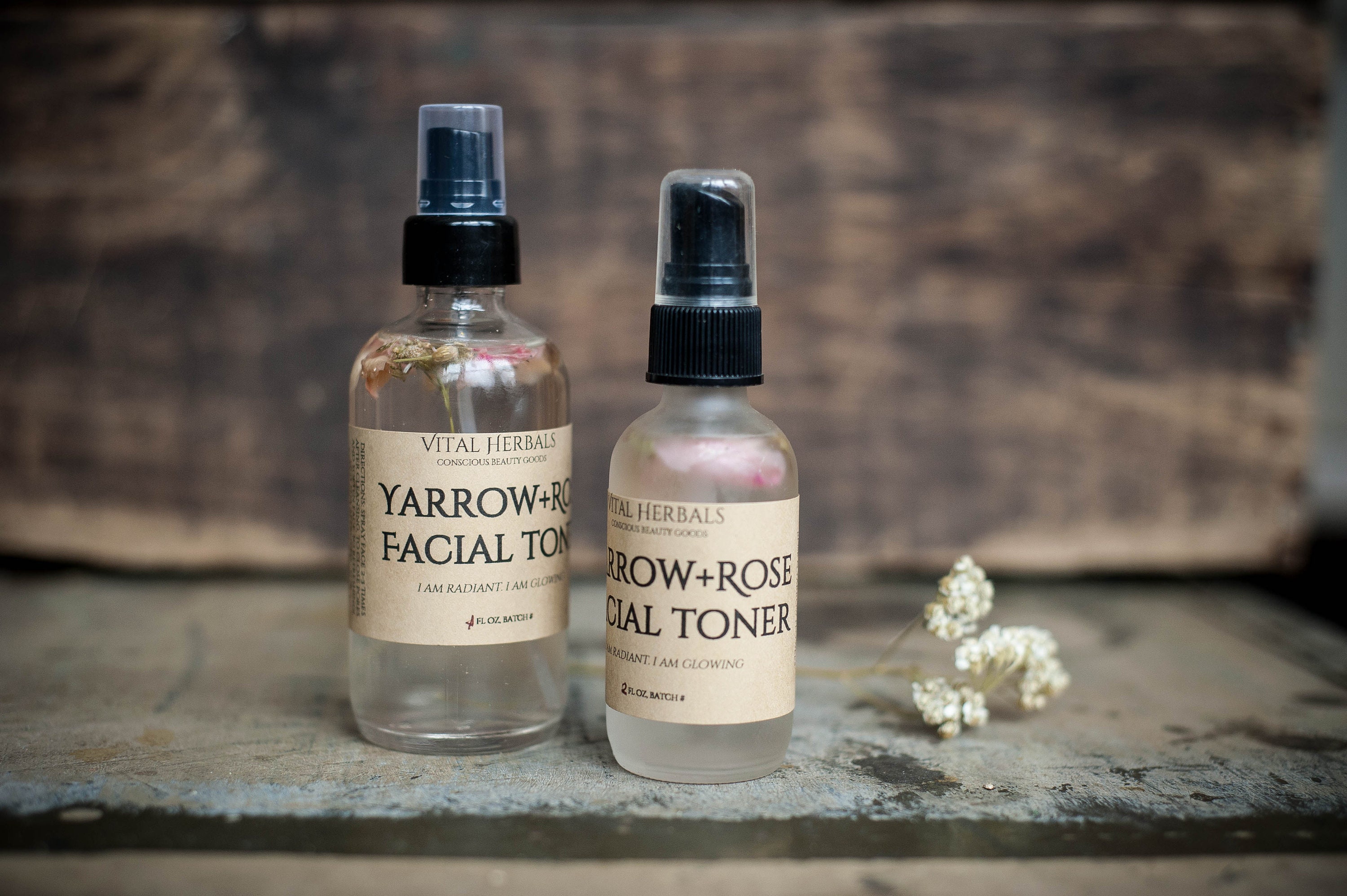 Yarrow face toner-organic face toner- rosewater toner-facial tone-ros…