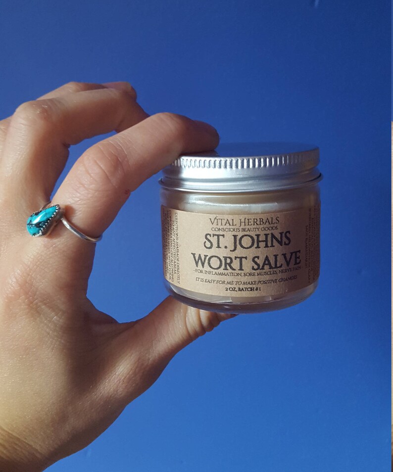 St John's Wort Salve Hypericum Salve Pain Relief Cream Etsy