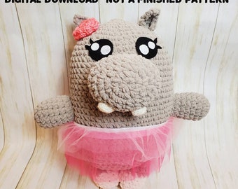 hippo stuffed animal pattern