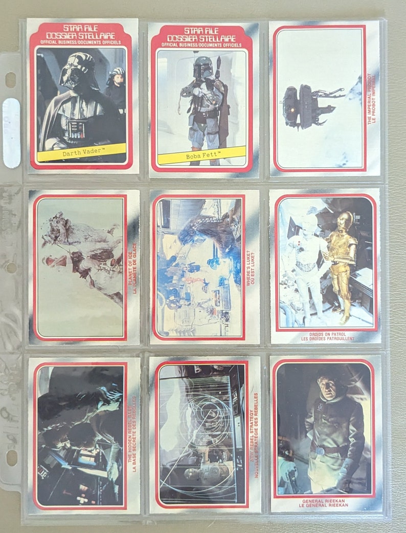 1980 Star Wars the Empire Strikes Back Trading Cards Etsy