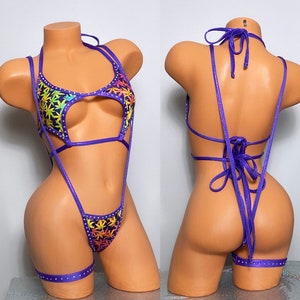 Rhinestoned Sling & garter