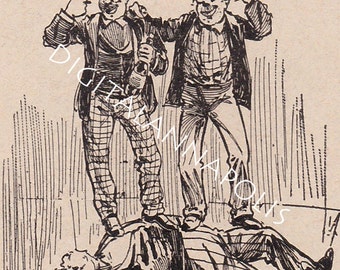 Vintage napoje na starym człowieku kreskówki styl obraz pijany alkohol party 300 dpi jpg cyfrowy Download clip art 19 wieku