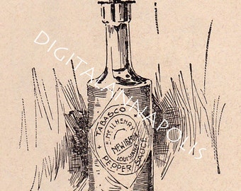 Vintage  Hot Stuff Tabasco Sauce Spicy Cycling Terms Bicycle Slang Image 300 dpi jpg Digital Download Printable Clip Art 19th Century