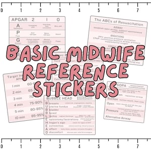 Basic Midwife Reference Stickers