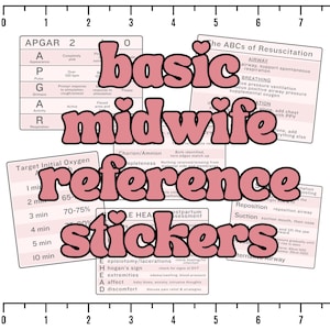 Basic Midwife Reference Stickers