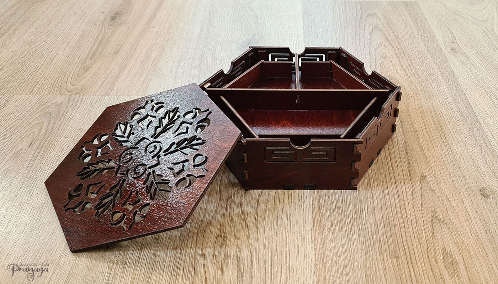 Hexagon decorative box for jewelry treasure stash with Etsy