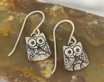 Silver Owl Earrings, Owl Earrings, Owl Jewelry, Silver Owls, Owl Dangle Earrings, Origami Owl, Origami Earrings, Small Owl Earrings, Owls