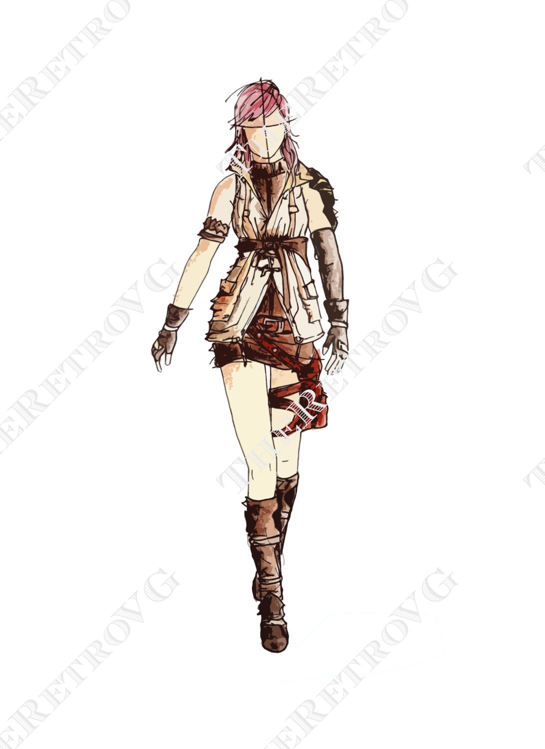 final fantasy drawing lightning