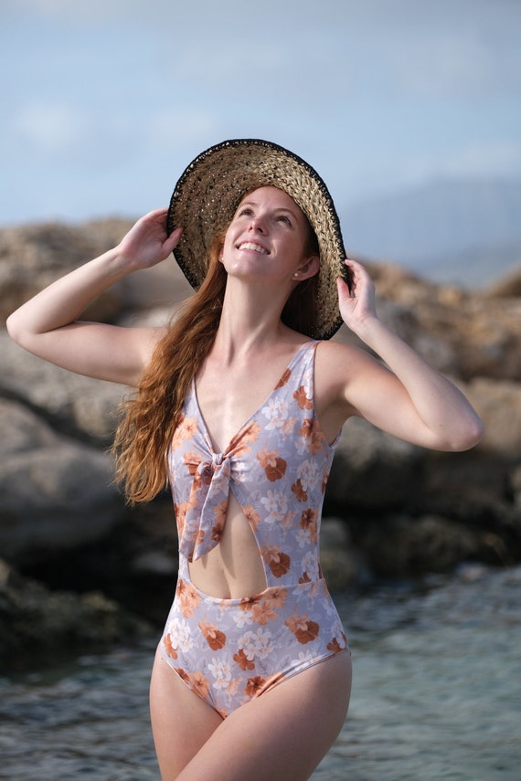 hawaiian print bathing suits