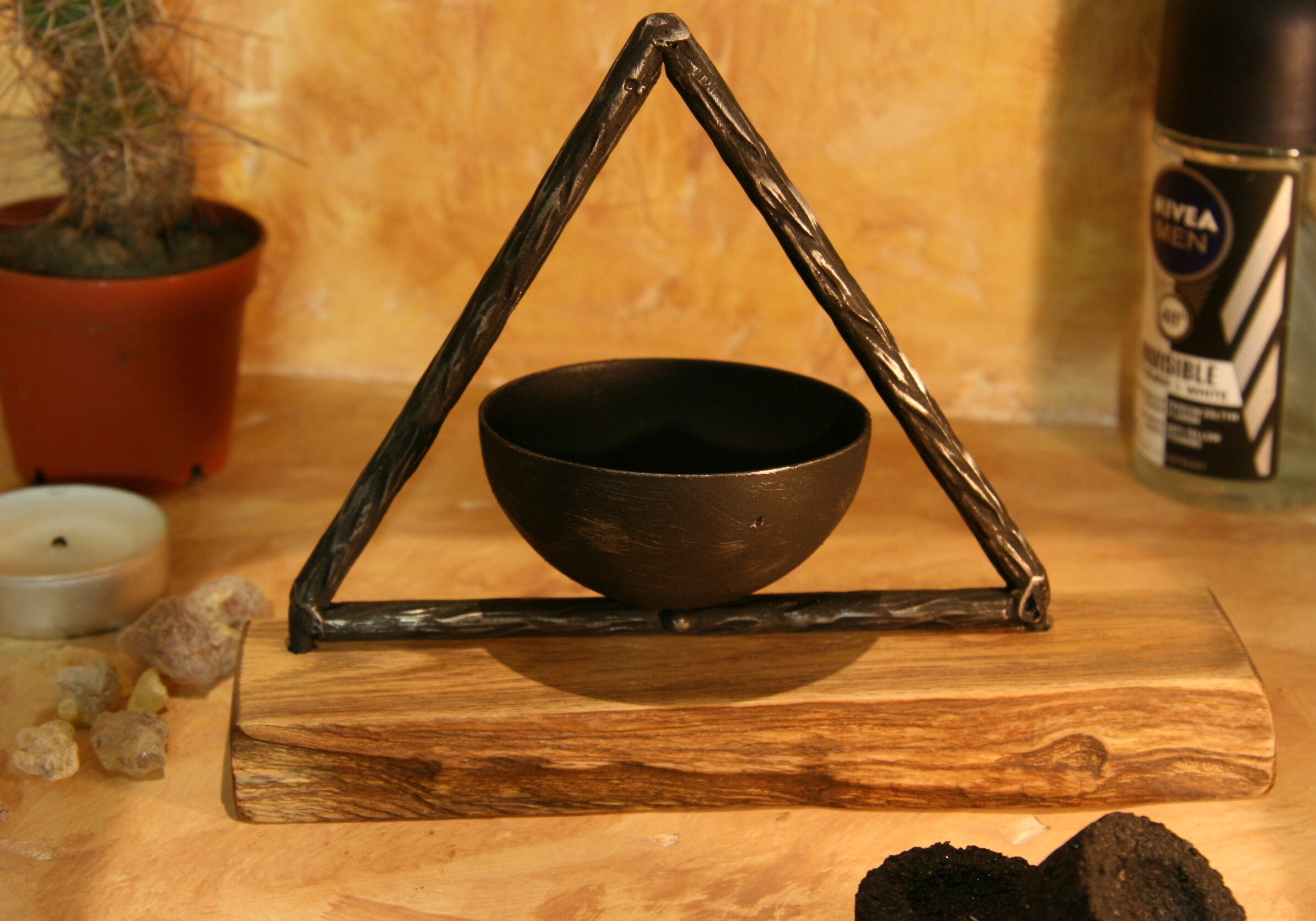 Steel Incense Bowl Incense Holder Triangle Magic Symbol Etsy