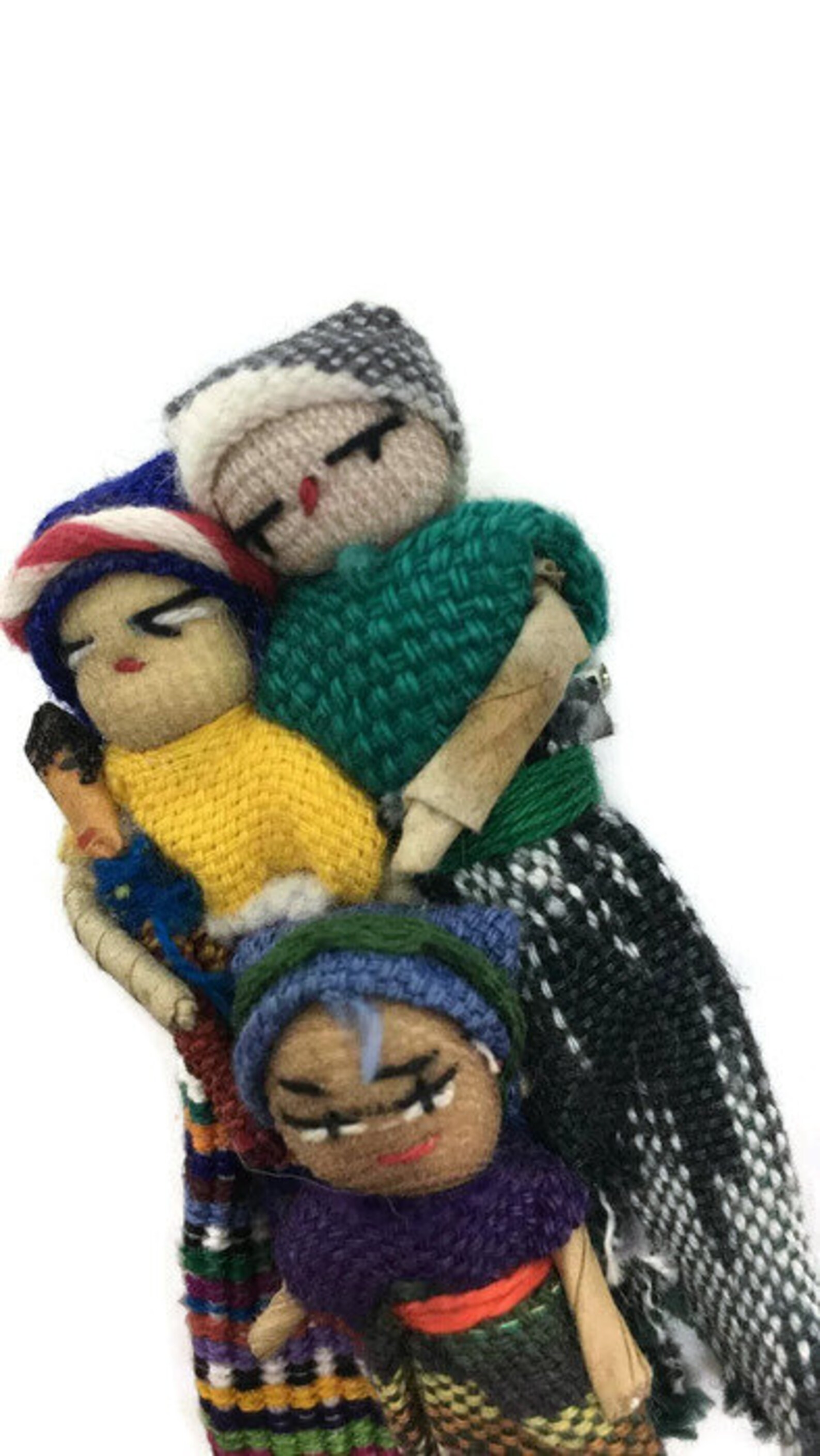 Handmade Yarn Worry Doll Pair of Brooches/pins Worry Doll Etsy