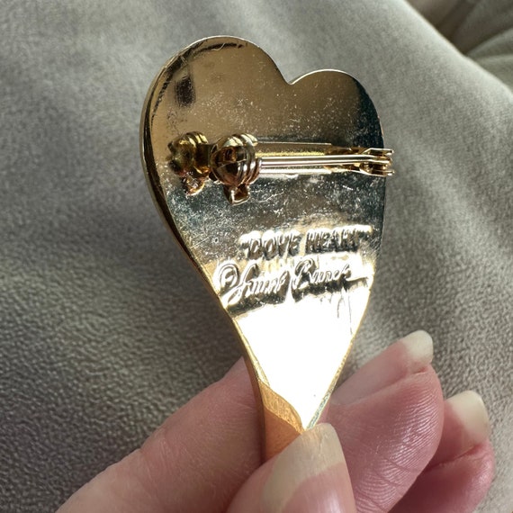 Laurel Burch "Dove Heart" Pin Brooch Vintage Laur… - image 9
