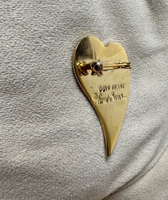 Laurel Burch "Dove Heart" Pin Brooch Vintage Laur… - image 6