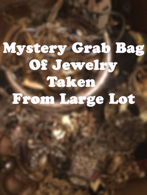 Mystery Lot Of Jewelry, Surprise Grab Bag Of 10 Vi