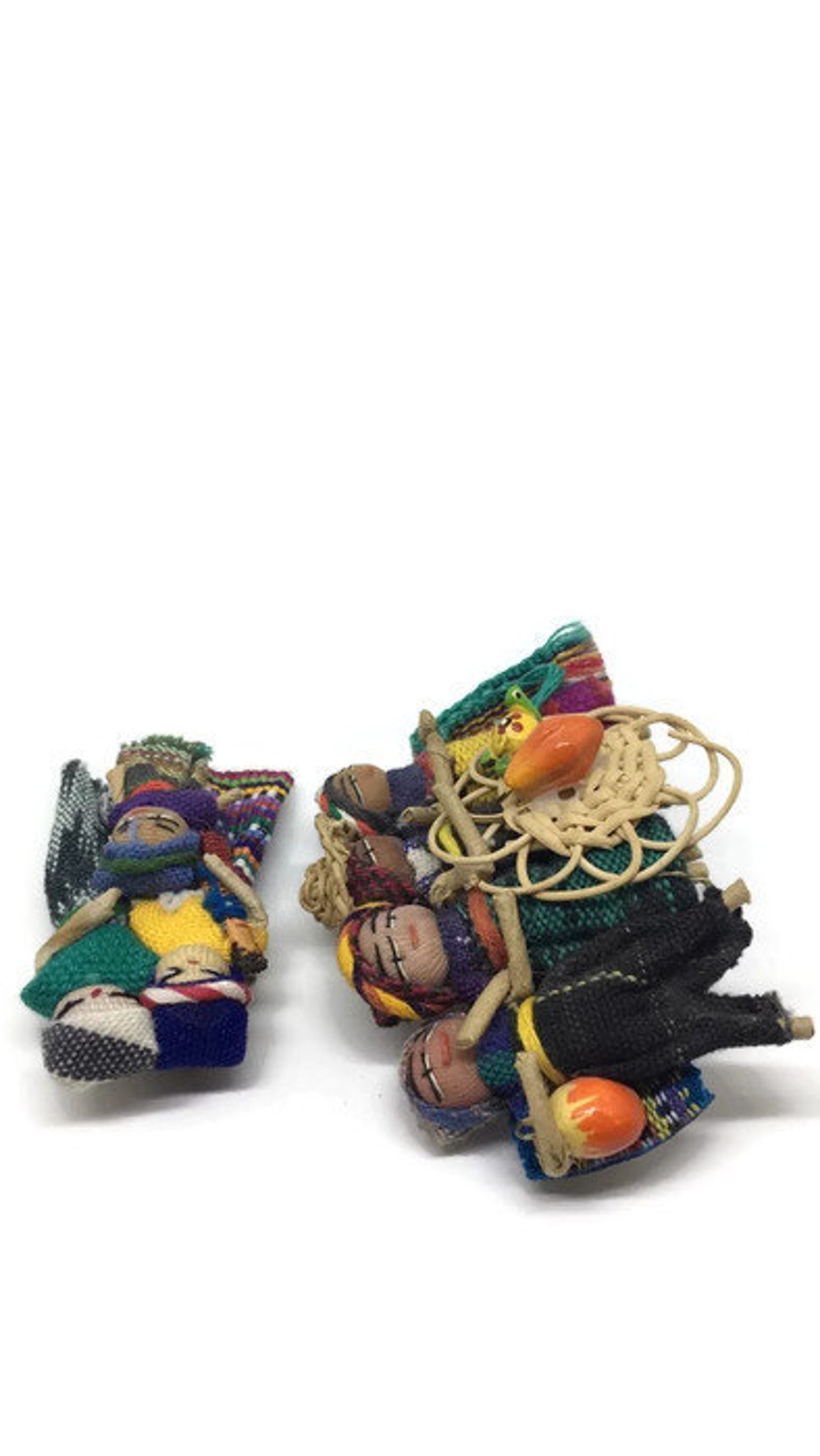 Handmade Yarn Worry Doll Pair of Brooches/pins Worry Doll Etsy