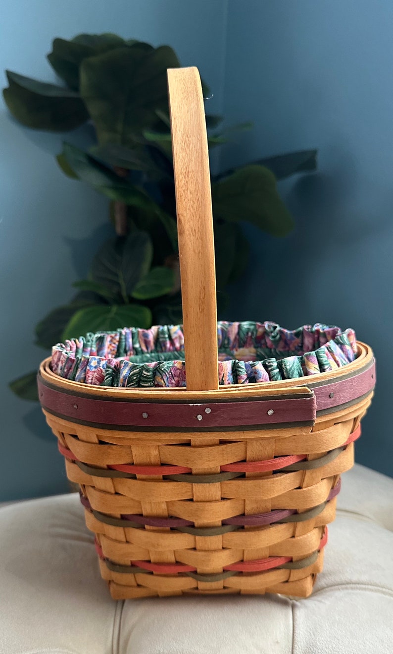 1996 Easter Egg Longaberger Tall Basket Longaberger Vintage Etsy