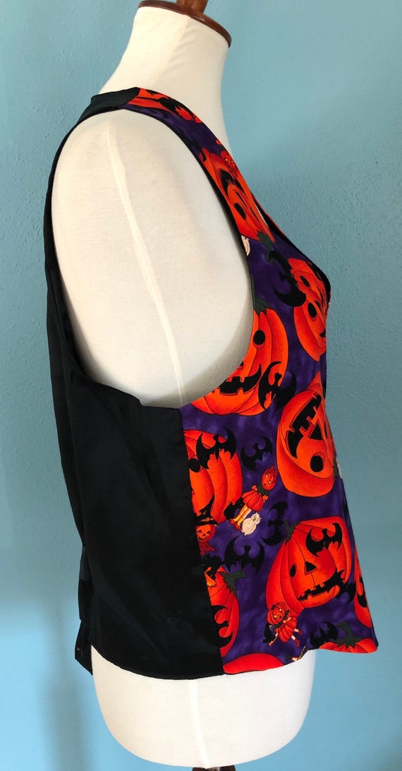 Pumpkin Girl Vintage Halloween Cotton Vest, Women… - image 6