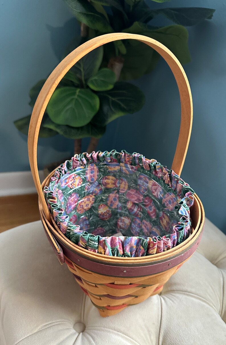 1996 Easter Egg Longaberger Tall Basket Longaberger Vintage Etsy