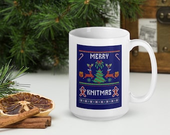 Merry Knitmas - White Glossy Mug