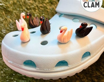 One Handmade Swan Shoe Charm | Bird Accessory | Nature Gift