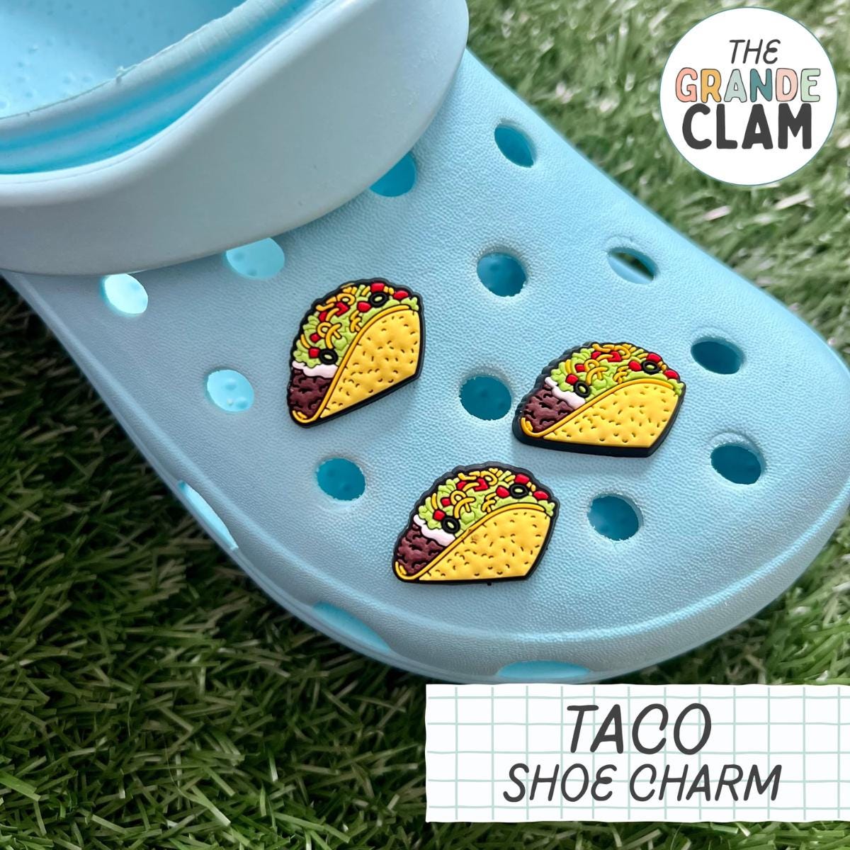 ONE Taco Shoe Charm // Handmade // Unique // Mexican // Hispanic // Kawaii