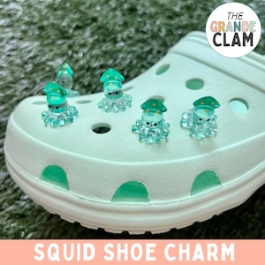 ONE Squid Sea Creature Ocean Shoe Charm // Handmade // Unique // Animal // Cute // Pet