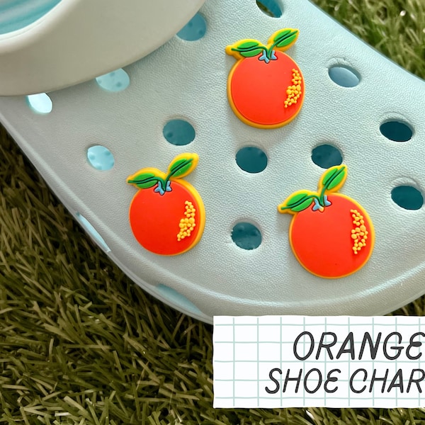 ONE Orange Clementine Shoe Charm // Handmade // Food // Unique // Funny // Kitsch //