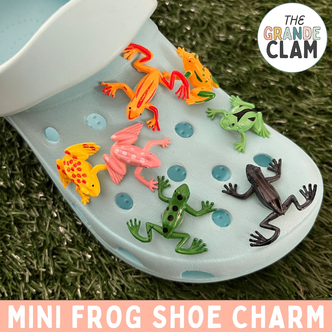 ONE Mini Frog Shoe Croc Charm // Handmade // Unique // Forest - Etsy