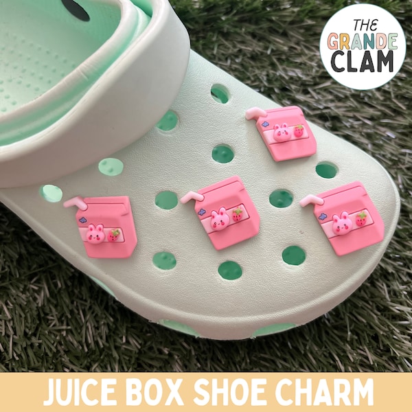 ONE Juice Box Shoe Charm // Handmade // Unique // Food // Yummy // Snack // Fruit