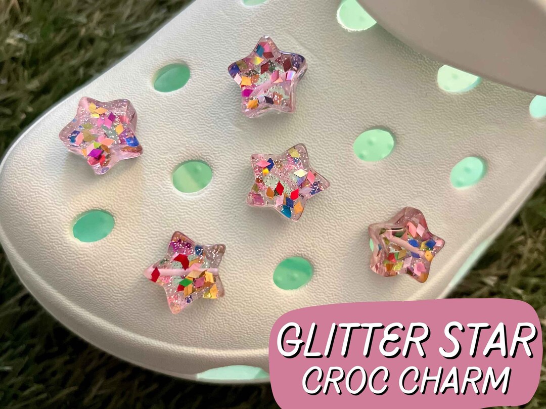 NEW ONE Glitter Star Croc Charm // Handmade // Unique // Etsy