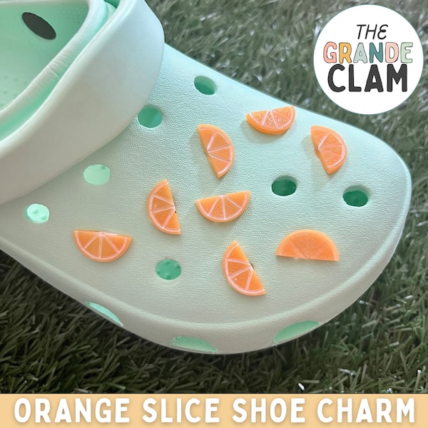 ONE Orange Slice Shoe Charm // Handmade // Unique // Fruit // Nature // Vegan